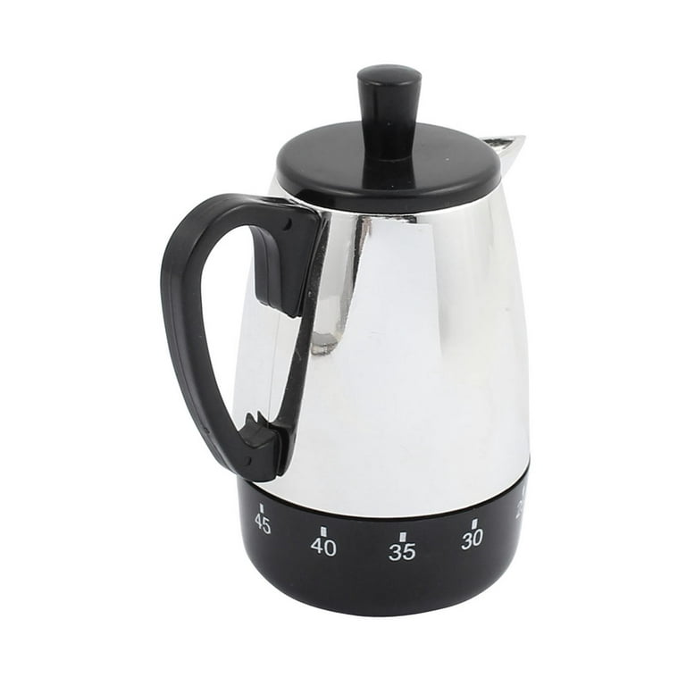 4x3.4x2.2-Inch 60 Mins Mechanical Kitchen Timer Coffee Pot Design