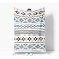 thumbnail image 2 of Aztec Blanket, Black and White Boho Native Tribal American Throws Blankets, Southwest Geometric Vintage Flannel Soft Blanket Cover for Couch Chair Bed Outdoor Travel Decor, 50X60IN, 2 of 6