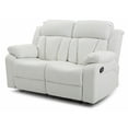 thumbnail image 5 of Glory Furniture Daria Faux Leather Reclining Loveseat in White, 5 of 6