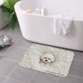 thumbnail image 3 of FJPT Non Slip Flannel Polyester Floor Mat With Cute Dog Design For Bathroom Kitchen Bedroom Decor 16x24 inch, 3 of 5