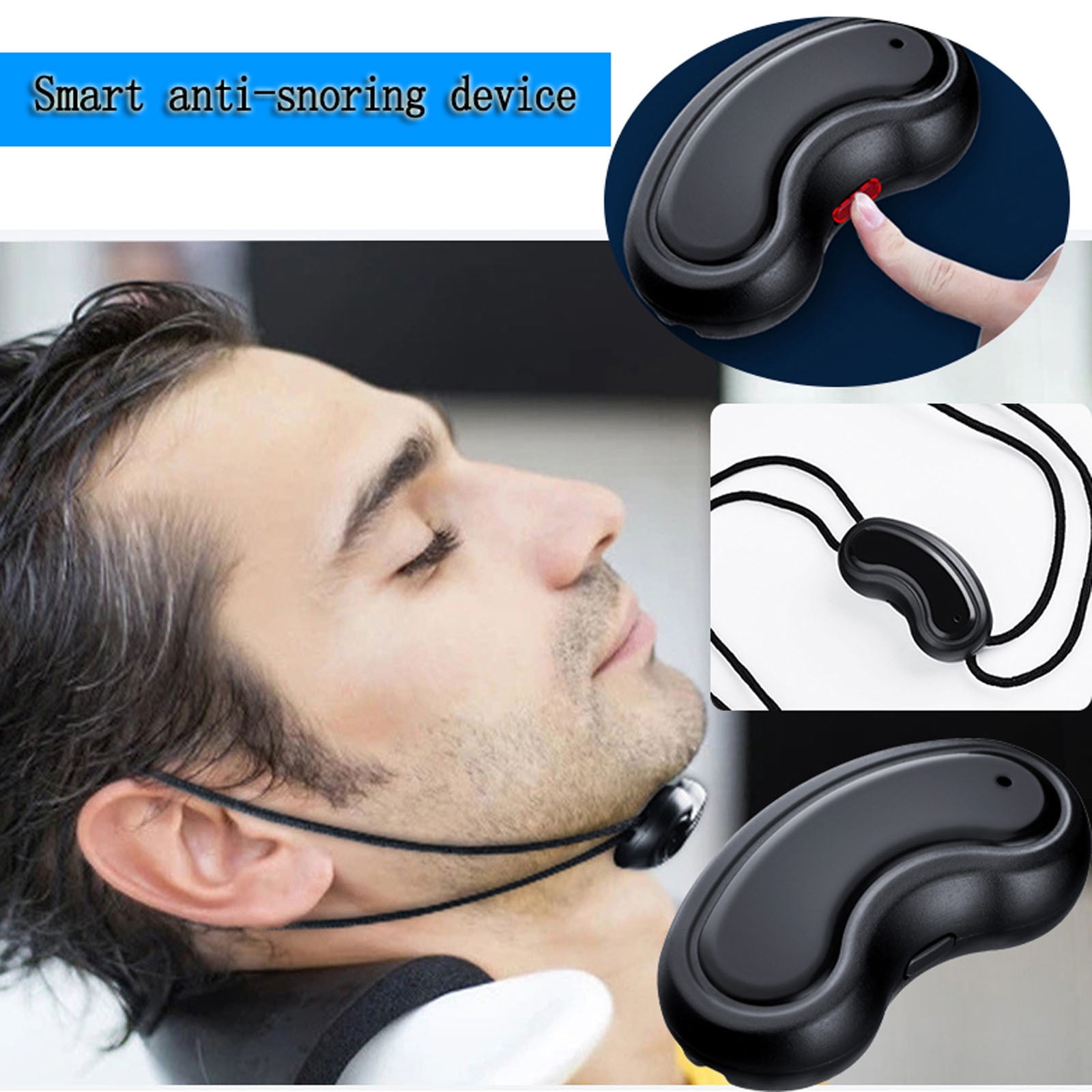 EJWQWQE Home Black Antisnoring Sleep Stop Artifact Portable