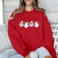 thumbnail image 3 of Sweatshirts for Women Sweet Valentine's Day Print Loose Sweatshirt Long Sleeve Crew Neck Shirt Pullover Top Women's Blouse for Valentine's Day and Daily, 3 of 7