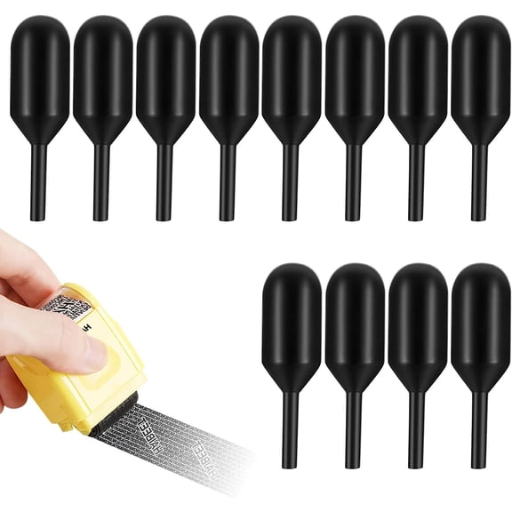 Identity Theft Protection Roller Stamps,12 Pcs Black Replacement Rolling Ink Refills for Confidential Privacy Security Ink Stamps,to Cover Personal Information Mail Address