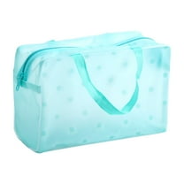 Large Capacity Travel Toiletry Bag for Women Thickened Floral Transparent Cosmetic Organizer Portable Makeup Storage Pouch