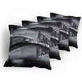 thumbnail image 5 of Ambesonne Black and White Throw Pillow Cover 4 Pack, Panorama View, 16", Dark Green, 5 of 7
