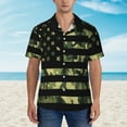 thumbnail image 4 of Goofa American Flag Camo Hawaiian Shirt for Men, Unisex Summer Beach Casual Short Sleeve Button Down Shirts,Aloha Tropical Floral print shirt-Medium, 4 of 9