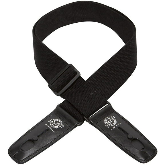 Lock-It Straps Professional 2" Black Cotton Strap w/ Locking Ends
