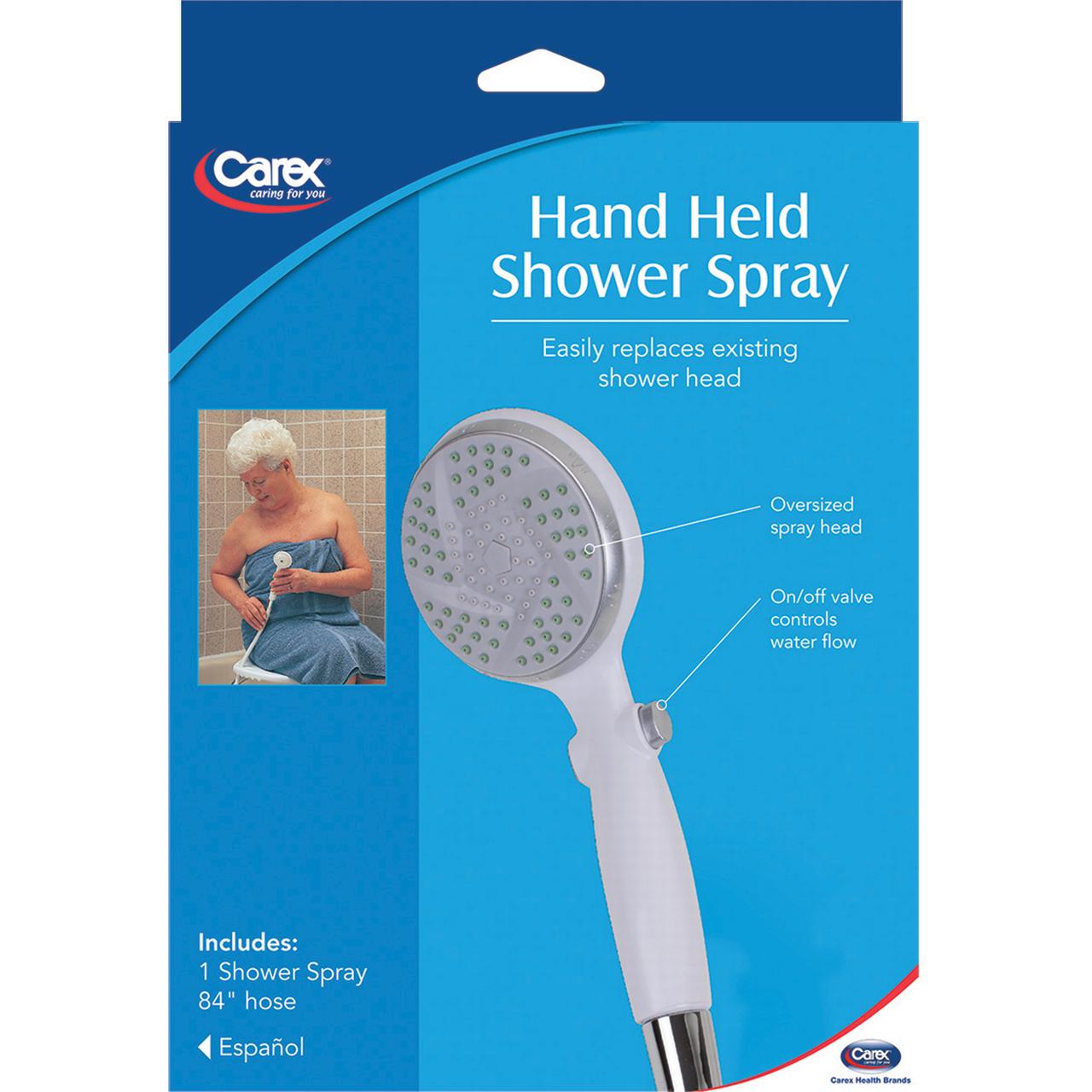 Carex Handheld Showerhead with Extra-Long 84" Flexible Hose and Pause Function, Watersense Certified - image 2 of 7