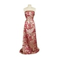 thumbnail image 2 of Zelouf Carmen Floral Jacquard  , Sewing, DIY, Crafts Fabric by the Yard, Crimson Combo, 5 Yard, 2 of 2
