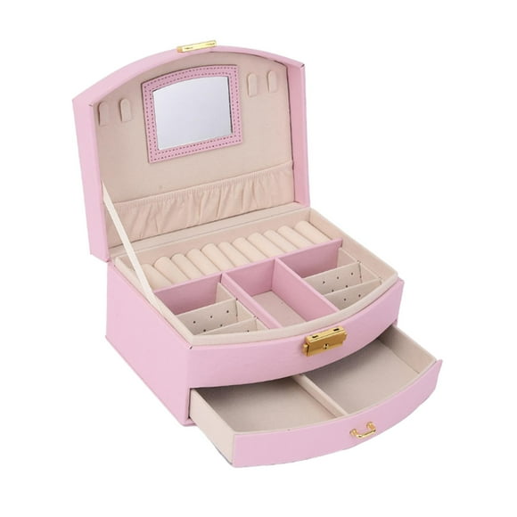 Caja de joyería portátil, estuche de joyería grande, soporte de exhibición de joyería, organizador de joyería, caja de almacenamiento para pulseras y Yinane joyero portátil
