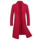 thumbnail image 5 of ABRIGOS CHIC para Hombres, Abrigo de Manga Larga con Cuello de Solapa y Abertura en la Espalda, Talla 2XL Burdeos, 5 of 7
