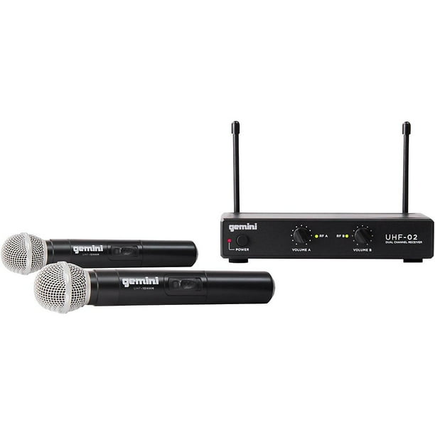 Gemini Uhf 02m 2 Channel Wireless Handheld Microphone System S12 Walmart Com Gemini Uhf 02m 2 Channel Wireless Handheld Microphone System S12 Walmart Com