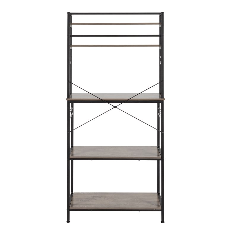 ベーカーズラック Gzxs Industrial 5-Tier Kitchen Bakers Rack with 10 S-Shaped Hooks