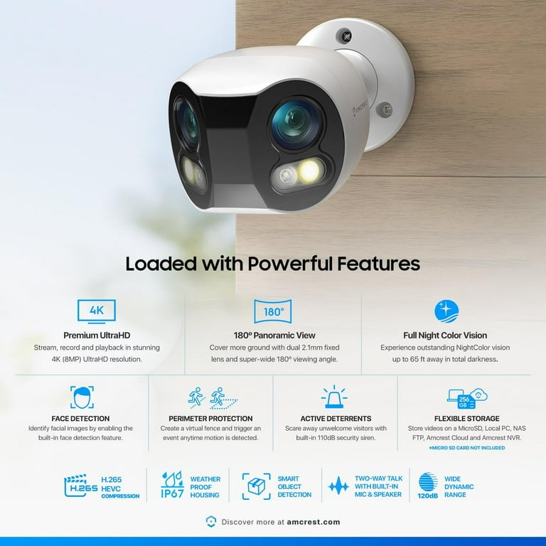 Poe Camera View Amcrest Camera Online Amcrest Dual-Lens 4K (8MP