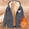 thumbnail image 2 of Bovemsi Sweatshirt for Women Fashionable And Casual Fleece Lined Thickened Warm Hooded Zip Up Hoodie, 2 of 3