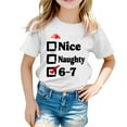 thumbnail image 5 of Boy Girl Kid T-Shirt,Six Seven 6 7 Fun Graphic Christmas Round Neck Short Sleeved Shirt Festive Kids T Shirts, 5 of 5