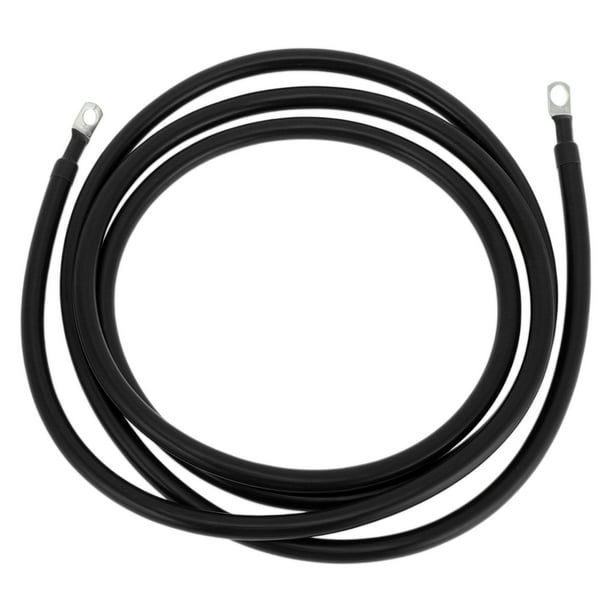 1 Pc Cable Inversor de Batería Cable de Batería 3/8" Lug 5/16" Lug 3 AWG Gauge 9FT Negro Cobre Estañado