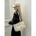 thumbnail image 3 of Sweet Ballet Style Shoulder Bag Handbag Pleated Bow Lazy Style Women Satchel Multiple pockets Large Capacity., 3 of 7