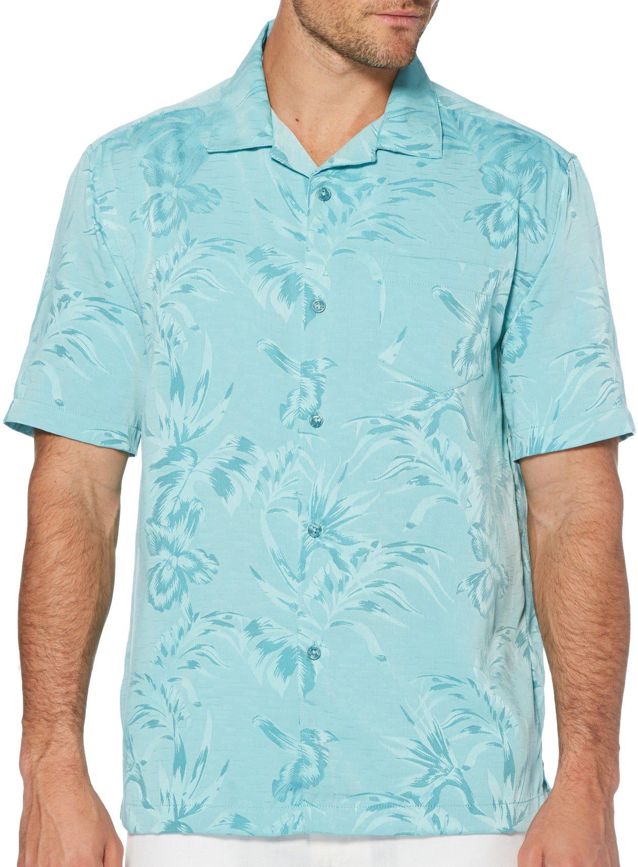 Cubavera - Cubavera Mens Floral and Leaf Jacquard Shirt 33''W X 66''L ...