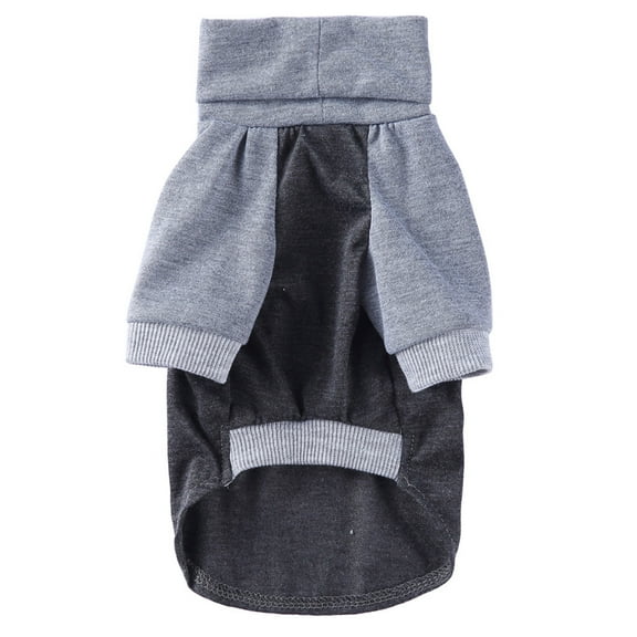 Moocorvic Dog Clothes for Small Medium Dogs Pullover High Collar Puppy Pajamas Cat Clothes for Outdoor Play(Dark Gray,S)