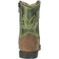 thumbnail image 4 of SMOKY MOUNTAIN BOOTS Kids' Unisex Toddler Autry Western Boots, Color: Brown Distress/Green Crackle, Size: 5, 4 of 6
