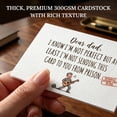 thumbnail image 4 of Funny Fathers Day Card for Dad from Daughter Son – Humorous Dad Card “At Least I’m Not Sending This from Prison” – Joke Card for Father Daddy Stepdad with Red Envelope – 5.1 x 7.5 Inch, 4 of 9