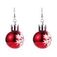 thumbnail image 5 of Juego de aretes de Navidad JAMW para niñas 2 pares bola verde roja Sencillez, 5 of 5