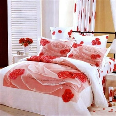 LE04T Le Vele Twin- 4 Pieces Duvet Cover Bedding Set- Valentine
