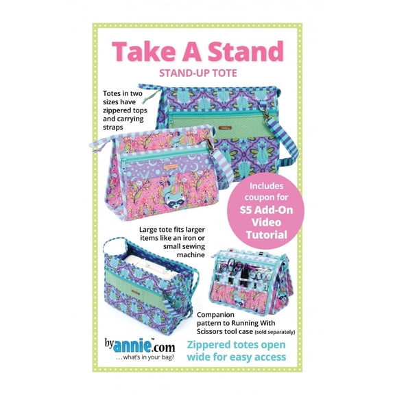 By Annie Sewing Pattern Take A Stand Tote Bags