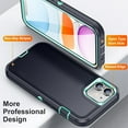 thumbnail image 2 of JTCASES for iPhone 11 Case, Shockproof Anti-drop PC Frame Anti-slip Strip Silicone Back Shell Rugged Anti-scratch for iPhone 11 (6.1" 2019) - Black+Green, 2 of 8