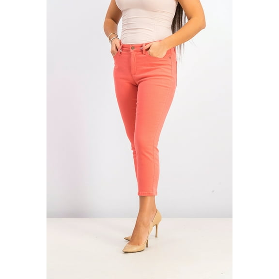 Charter Club Women's Tummy-Control Bristol Capri Jeans  Red Size 12
