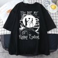 thumbnail image 3 of Camiseta gótica con estampado de pesadilla antes de Navidad para mujer, ropa de calle gótica de manga corta, Top suelto Retro Unisex, camisa Y2K, 3 of 5