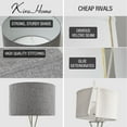 thumbnail image 3 of Kira Home Sadie 60" Mid Century Tripod LED Floor Lamp + 9W bulb (/), Gray Drum Shade, Brushed Nickel, 3 of 7