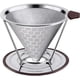 thumbnail image 1 of Vierta el goteo de café, filtro de café reutilizable, soporte duradero de acero inoxidable, cesta de embudo de malla, filtro de café, 1 of 5
