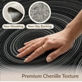 thumbnail image 6 of ODIKA 4'x6' Washable Area Rug Non-Slip, Chair-Friendly, Flatwoven Ring Folk Border Spiral Farmhouse Banded Primitive Concentric Refined Structured for Home Office, Under Desk, 6 of 7