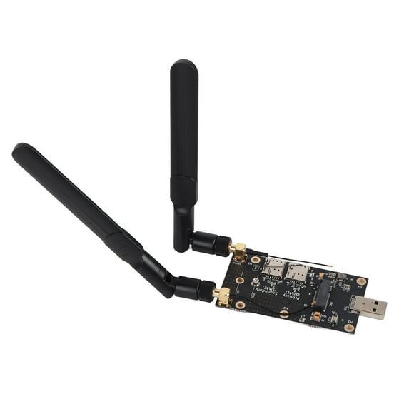 NGFF M.2 To USB3.0 Adapter, LTE Modem Dual SIM Card Slot with Antennas Screws Nuts for 5G Module for 4G Module for LTE Module