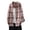 Red, variant on yunLCZ Women's Button Down Shirt Women Long Sleeved Plaid Pocket Shirt