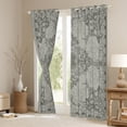 thumbnail image 3 of Manfei Vintage Victorian Flower Black Out Curtains,Damask Theme Curtains Pack of 2 (42x63 Each),Gray Bedroom Curtains For Teens,Luxury Bedroom Decor, 3 of 6