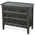 thumbnail image 2 of Rena Side End Table with 3 Drawers, 28 Inch Rustic Black Mahogany Wood, 2 of 5