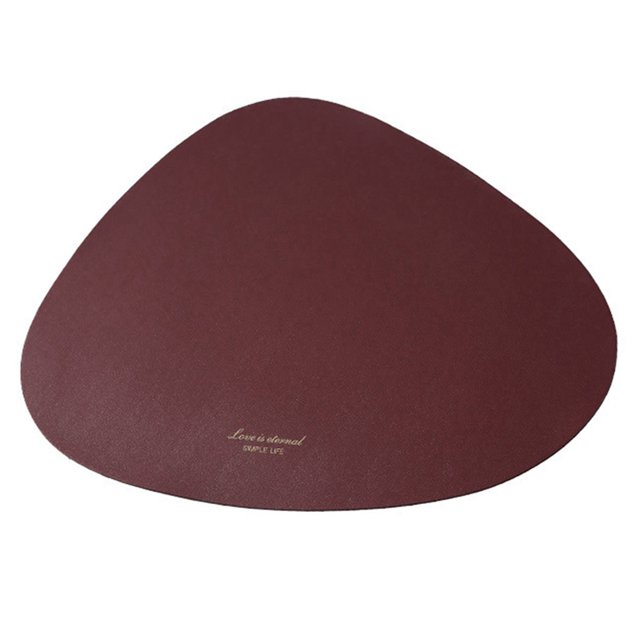 Coofit Faux Leather Placemat Waterproof Triangular Table Mat Table Placemat for Kitchen