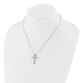 thumbnail image 5 of Auriga 925 Sterling Silver Rhodium-plated CZ Cross w/2in Extender Necklace for Women 20", 5 of 7