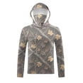 thumbnail image 5 of Qgtaibl Mens Camo Sun Hoodies with Face Mask UPF 50+ Hiking Shirts Hooded Long Sleeve M UV Protection Tops for Fishing Camping Travel (003 Camouflage), 5 of 9