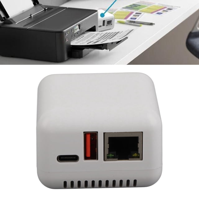 USB 2.0 Print Server, 5V LAN Print Share Server Print Server Supports Image Printing for XP for
