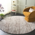 thumbnail image 2 of SAFAVIEH Penelope Yazmin Abstract Shag Area Rug, Taupe/Ivory, 6'7" x 6'7" Round, 2 of 10