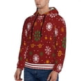 thumbnail image 3 of Xecao Merry Christmas Pattern Men's Adult Pullover Hoodie,Hooded Sweatshirt-3X-Large, 3 of 7
