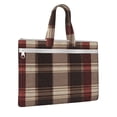 thumbnail image 2 of Handbag File Bag 15×10.6in Large Capacity Double Pocket Designed For Work Travel Travel Shopping Rosybrown Buffalo Plaid Check Tartan Scotland_1, 2 of 8
