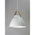 thumbnail image 2 of Maxim 11356TNWT 14 in. Nordic 1 Light Tan Leather & White Single Pendant Ceiling Light, 2 of 5