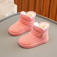thumbnail image 6 of Linfrsh Winter Boots for Toddler Boys Girls Snow Boots Winter Boots Warm Kids Snow Boots Boys Snow Boots Faux Fur Suede Hiking Boots Red,10, 6 of 7