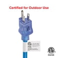thumbnail image 5 of Clear Power 16/3 SJTW 15 ft Extreme Cold Weather Outdoor Extension Cord with Power Indicator Light, Heavy Duty, Blue, CP10072, 5 of 8