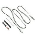 thumbnail image 1 of 12 Strands Bow String Replacement with 2 Nock Points Bowstring Finger Guards for AMO 68", Black, 1 of 7